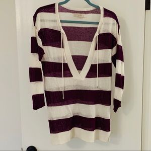 LOFT Striped Linen Tunic